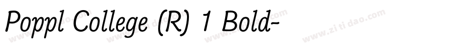 Poppl College (R) 1 Bold字体转换